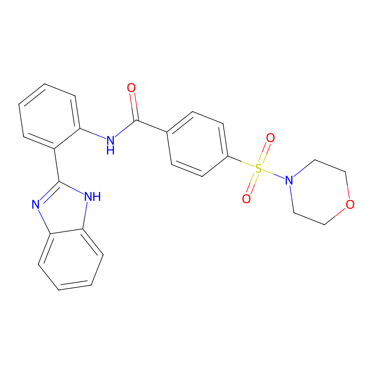 N-(2-(1H-benzo[d]imidazol-2-yl)phenyl)-4-(morpholinosulfonyl)benzamide molecular structure, CAS 313253-88-2