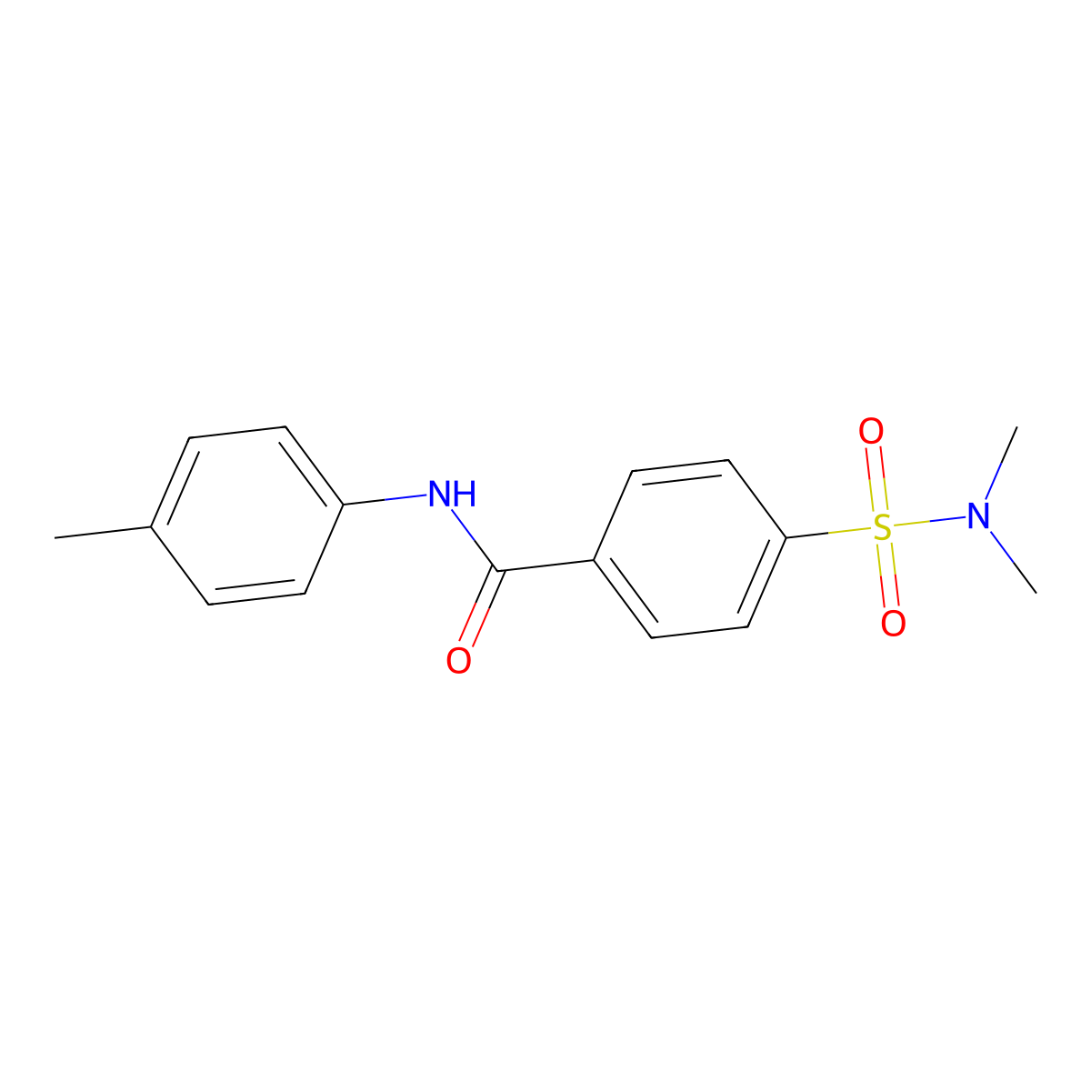 4-(dimethylsulfamoyl)-N-(4-methylphenyl)benzamide molecular structure, CAS 313254-25-0