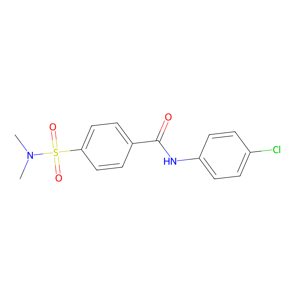 N-(4-chlorophenyl)-4-(dimethylsulfamoyl)benzamide molecular structure, CAS 313254-26-1