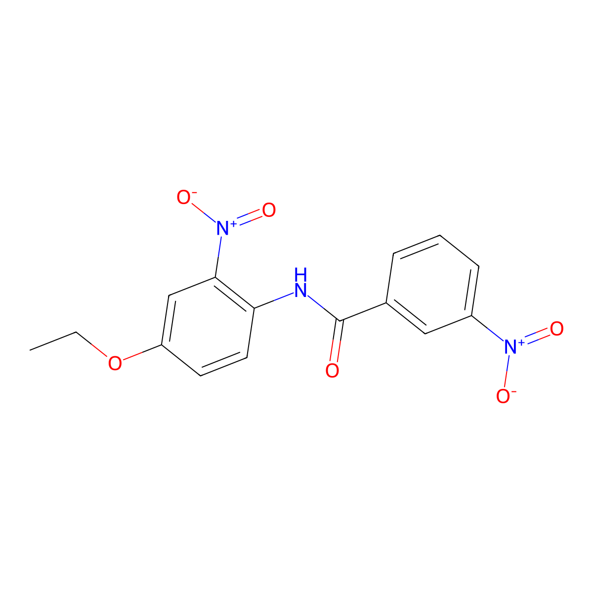 N-(4-ethoxy-2-nitrophenyl)-3-nitrobenzamide molecular structure, CAS 313254-55-6