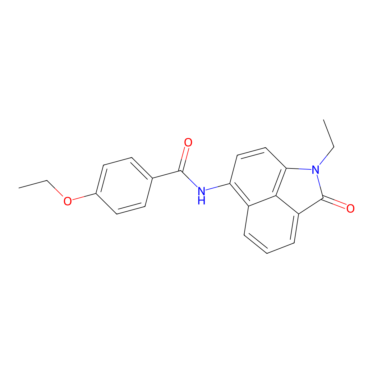4-ethoxy-N-(1-ethyl-2-oxo-1,2-dihydrobenzo[cd]indol-6-yl)benzamide molecular structure, CAS 313254-64-7