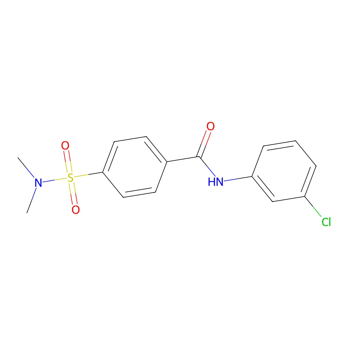 N-(3-chlorophenyl)-4-(dimethylsulfamoyl)benzamide molecular structure, CAS 313254-71-6