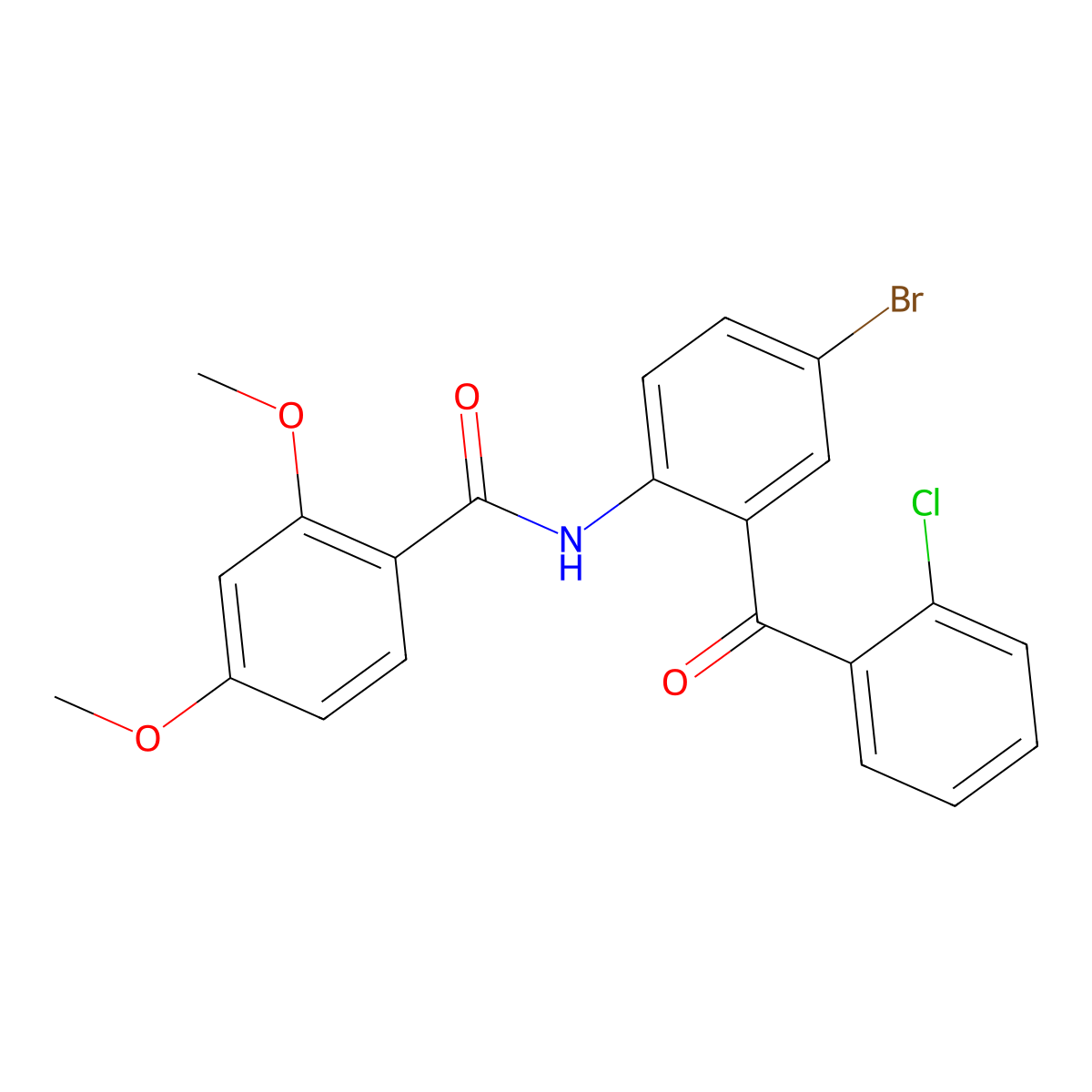 N-[4-bromo-2-(2-chlorobenzoyl)phenyl]-2,4-dimethoxybenzamide molecular structure, CAS 313254-73-8
