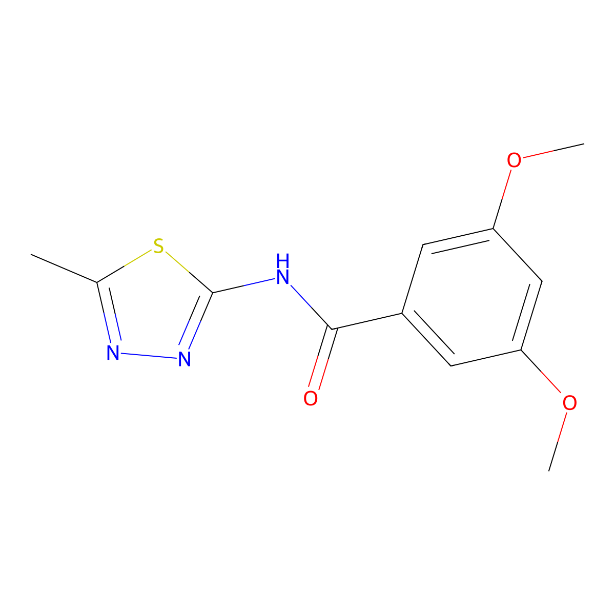3,5-dimethoxy-N-(5-methyl-1,3,4-thiadiazol-2-yl)benzamide molecular structure, CAS 313254-98-7