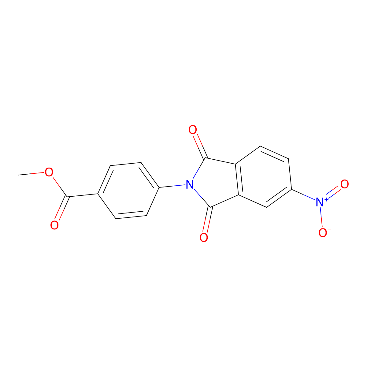 Methyl 4-(5-nitro-1,3-dioxoisoindol-2-yl)benzoate molecular structure, CAS 313258-40-1