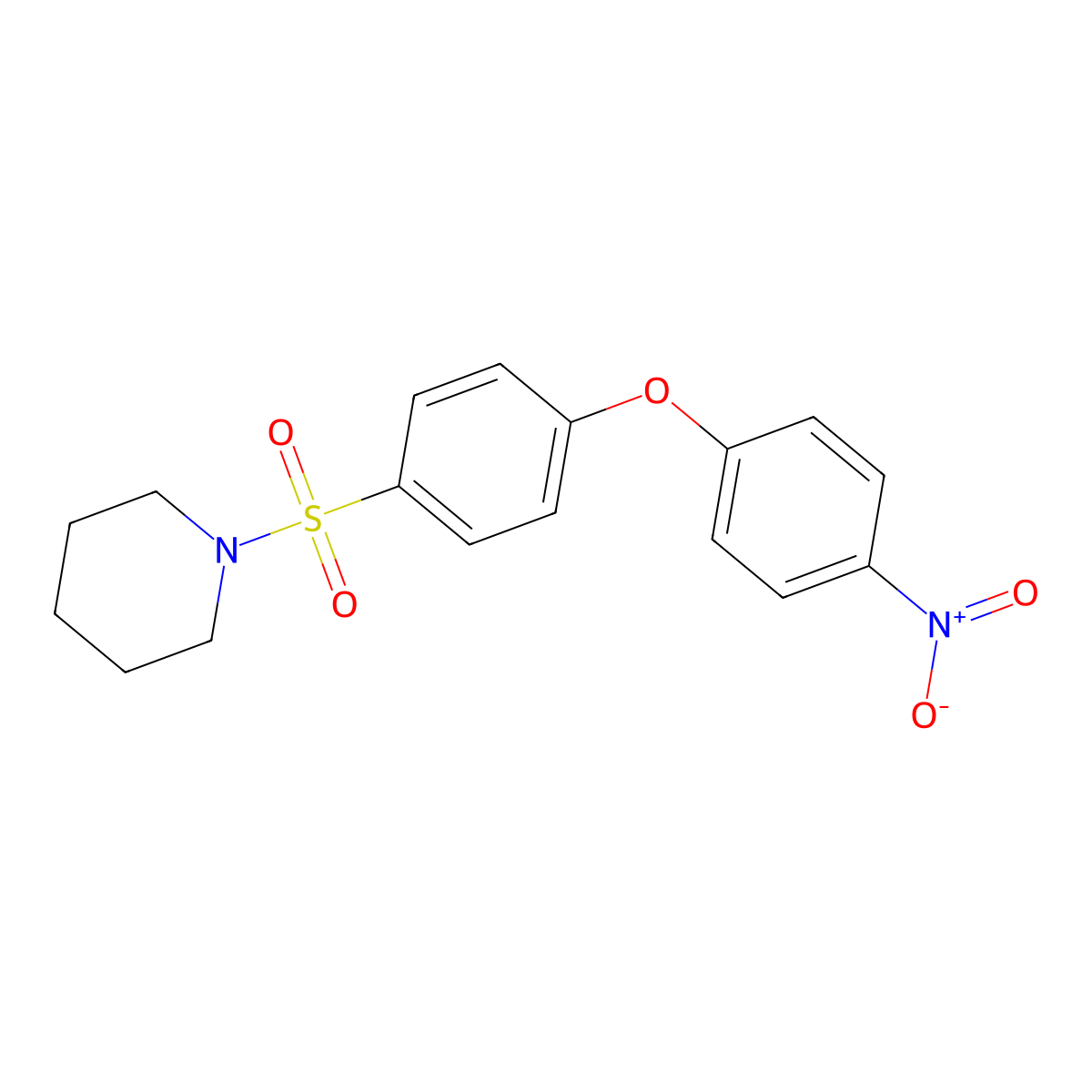 1-[4-(4-Nitrophenoxy)phenyl]sulfonylpiperidine molecular structure, CAS 313258-54-7