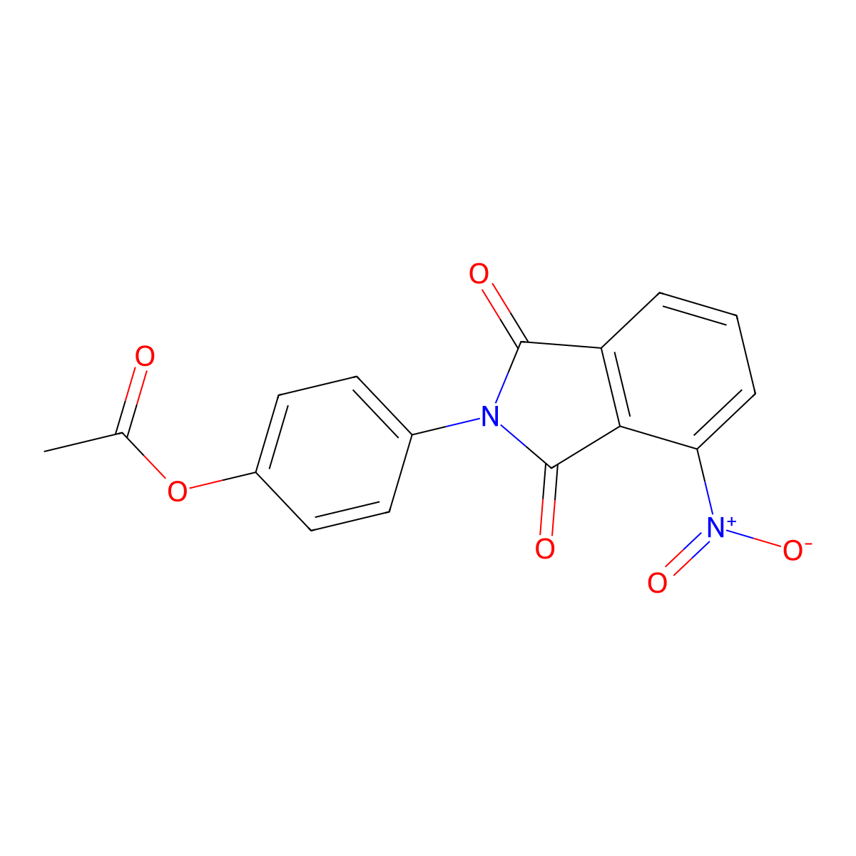4-(4-Nitro-1,3-dioxoisoindolin-2-yl)phenyl acetate molecular structure, CAS 313258-78-5