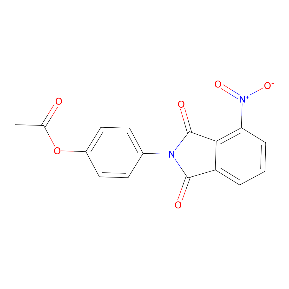 4-(4-Nitro-1,3-dioxoisoindolin-2-yl)phenyl acetate molecular structure, CAS 313258-78-5