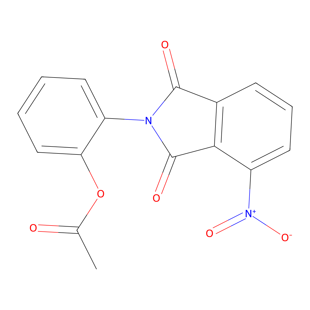 2-(4-nitro-1,3-dioxo-1,3-dihydro-2H-isoindol-2-yl)phenyl acetate molecular structure, CAS 313258-80-9