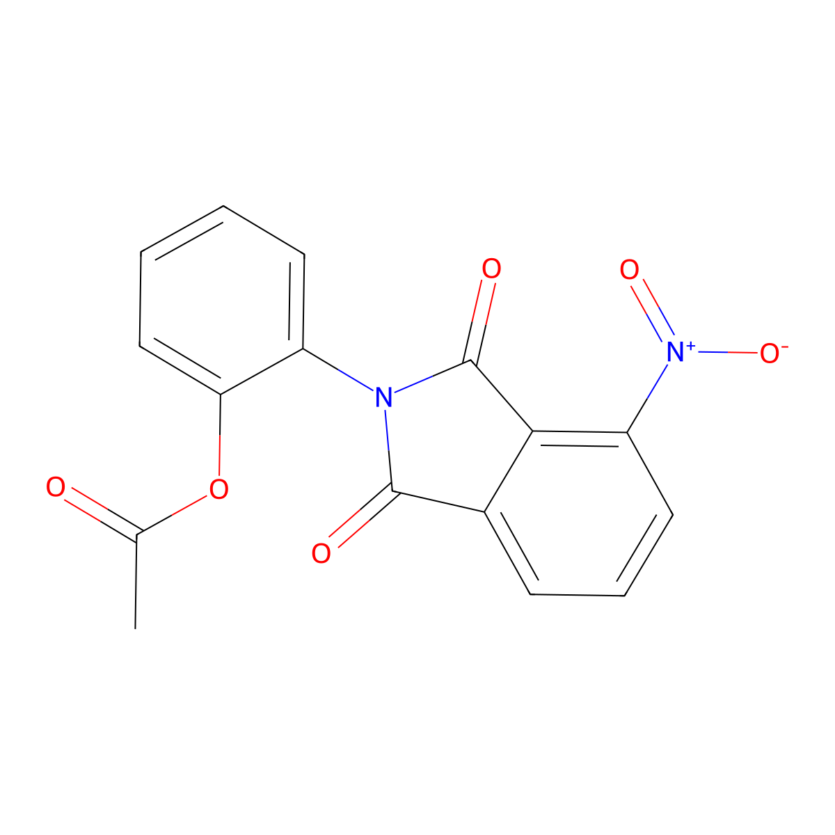 2-(4-nitro-1,3-dioxo-1,3-dihydro-2H-isoindol-2-yl)phenyl acetate molecular structure, CAS 313258-80-9