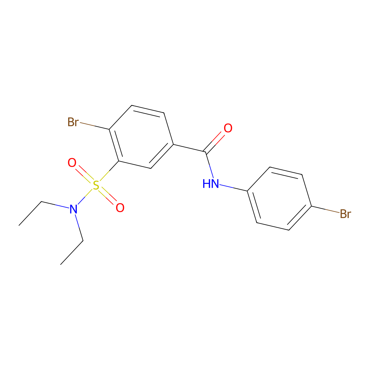 4-bromo-N-(4-bromophenyl)-3-(diethylsulfamoyl)benzamide molecular structure, CAS 313258-92-3