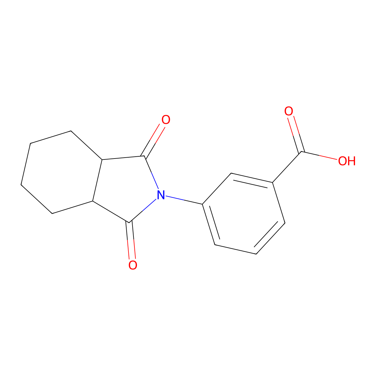 3-(1,3-Dioxohexahydro-1H-isoindol-2(3H)-yl)benzoic acid molecular structure, CAS 313259-33-5