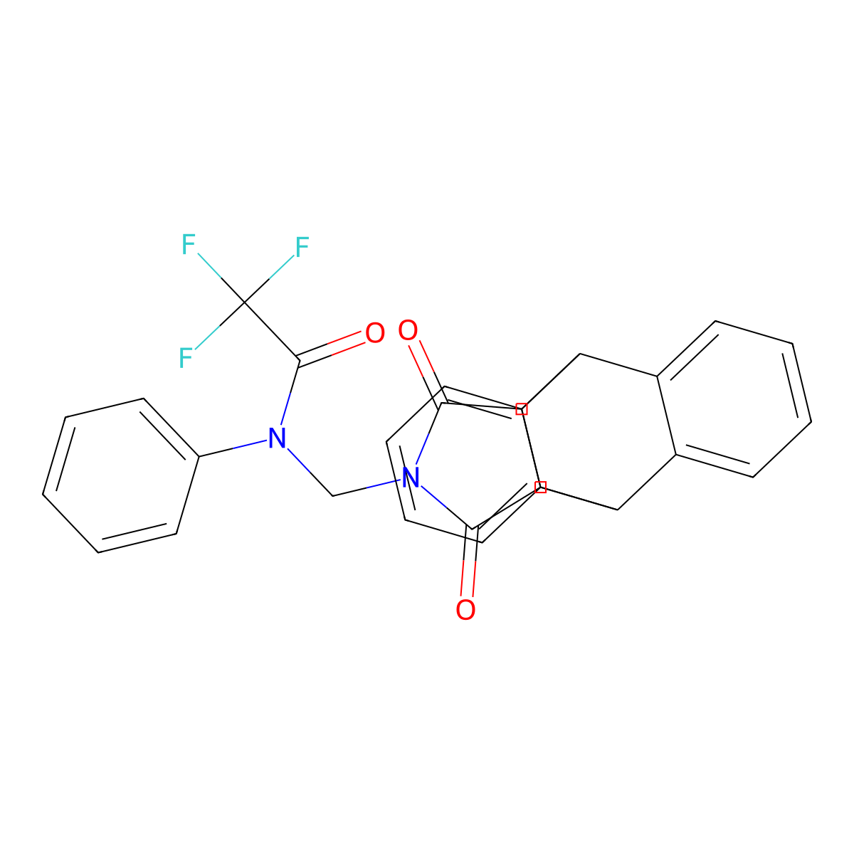 N-((12,14-dioxo-11,12,14,15-tetrahydro-9H-9,10-[3,4]epipyrroloanthracen-13(10H)-yl)methyl)-2,2,2-trifluoro-N-phenylacetamide molecular structure, CAS 313259-40-4