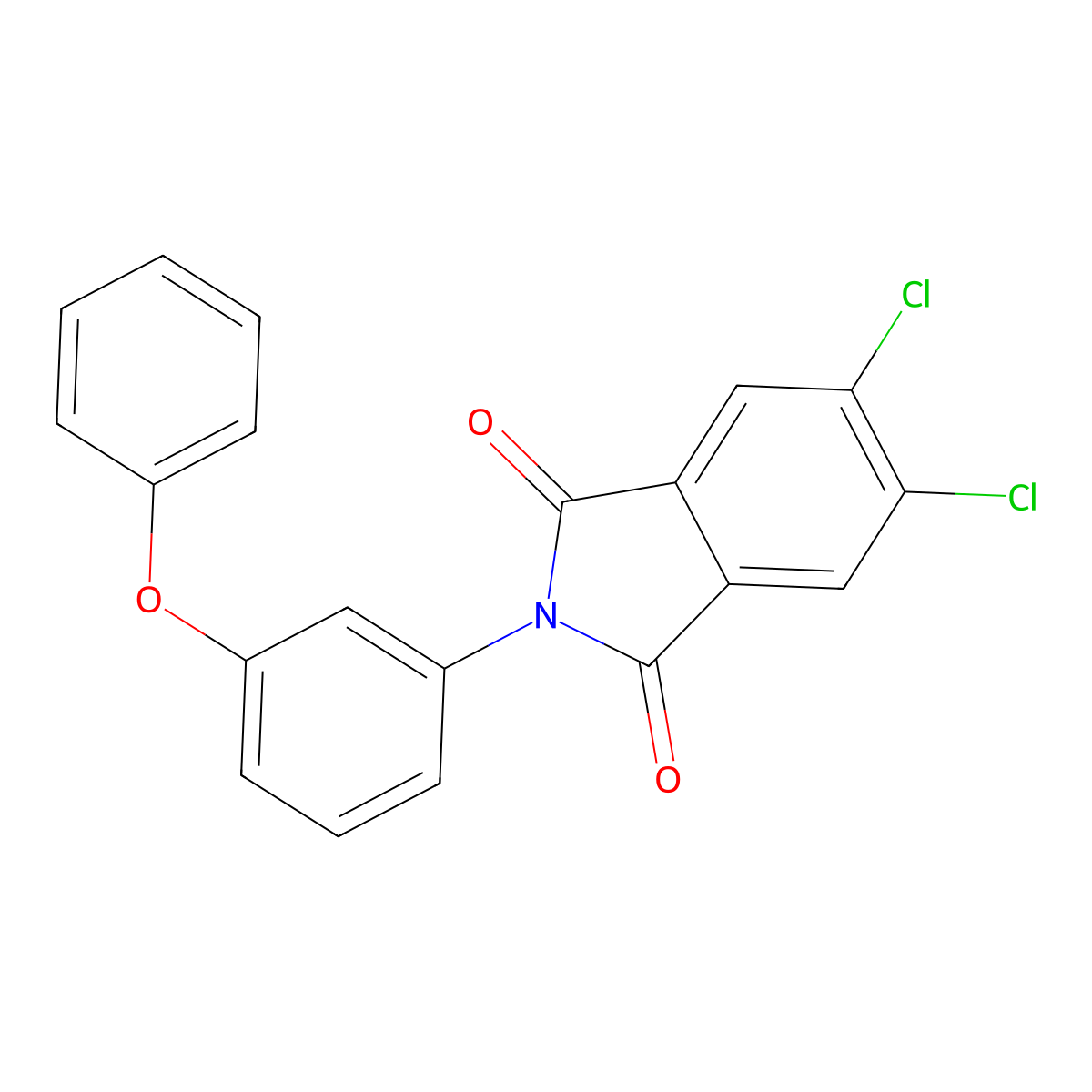 5,6-dichloro-2-(3-phenoxyphenyl)-2,3-dihydro-1H-isoindole-1,3-dione molecular structure, CAS 313259-61-9