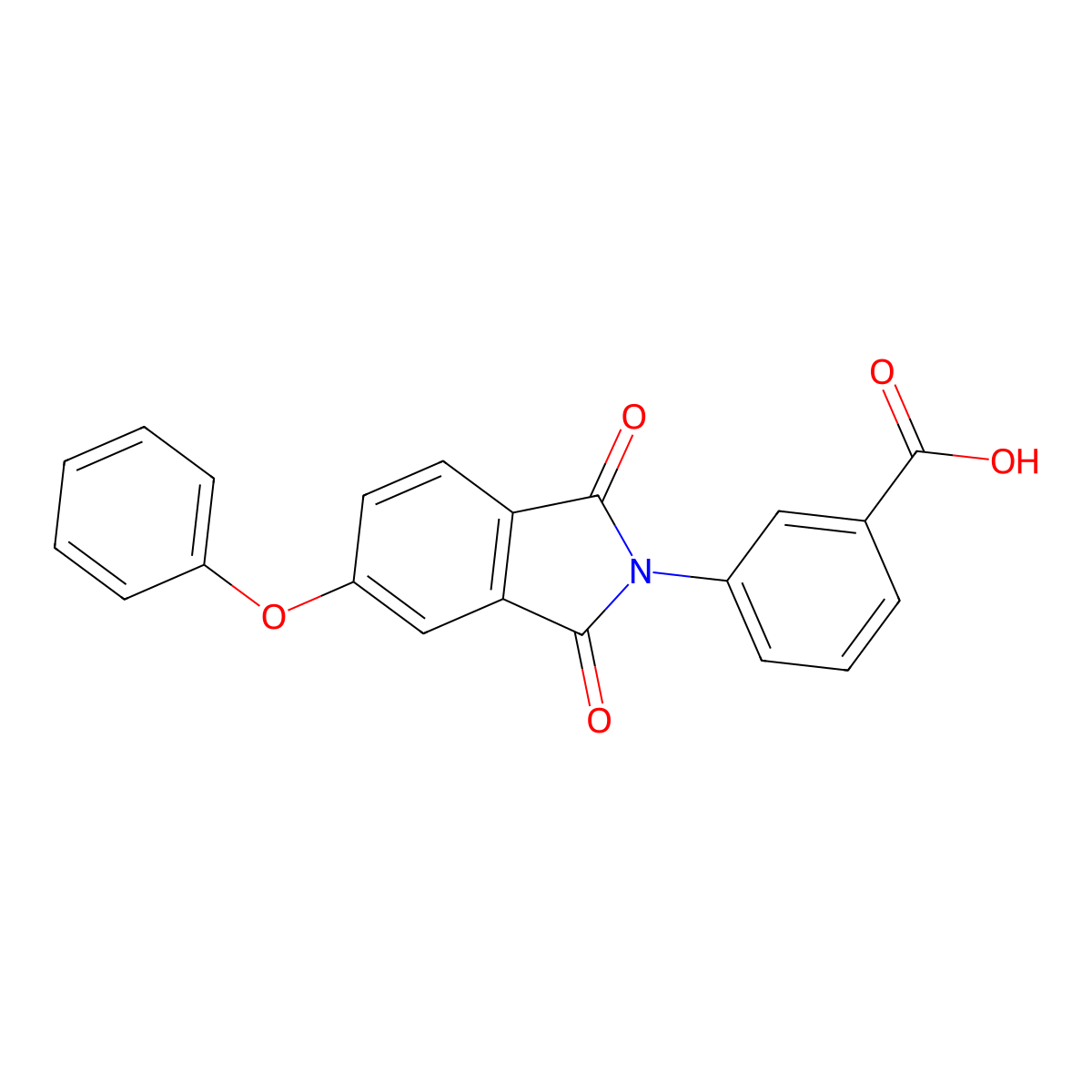 3-(1,3-dioxo-5-phenoxy-1,3-dihydro-2H-isoindol-2-yl)benzoic acid molecular structure, CAS 313259-71-1