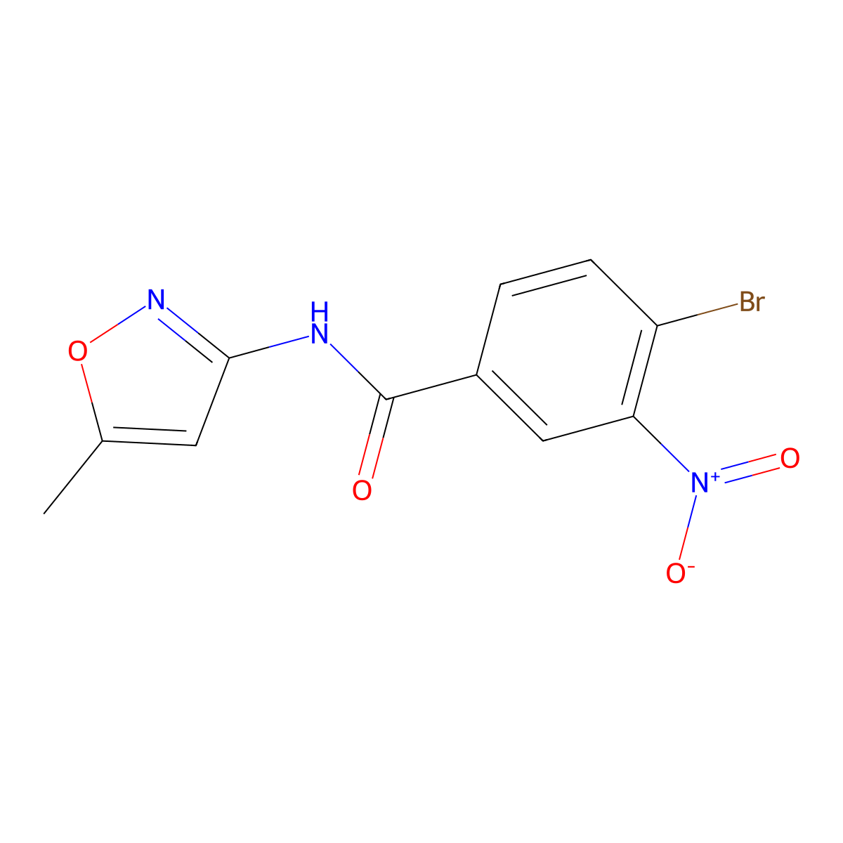 4-bromo-N-(5-methyl-1,2-oxazol-3-yl)-3-nitrobenzamide molecular structure, CAS 313260-00-3