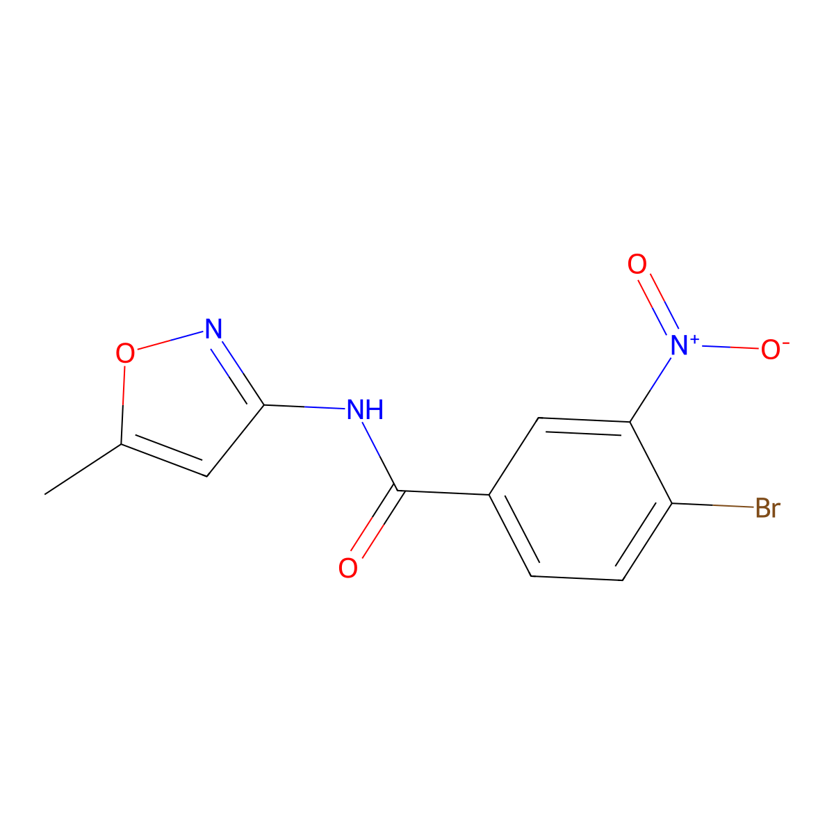 4-bromo-N-(5-methyl-1,2-oxazol-3-yl)-3-nitrobenzamide molecular structure, CAS 313260-00-3