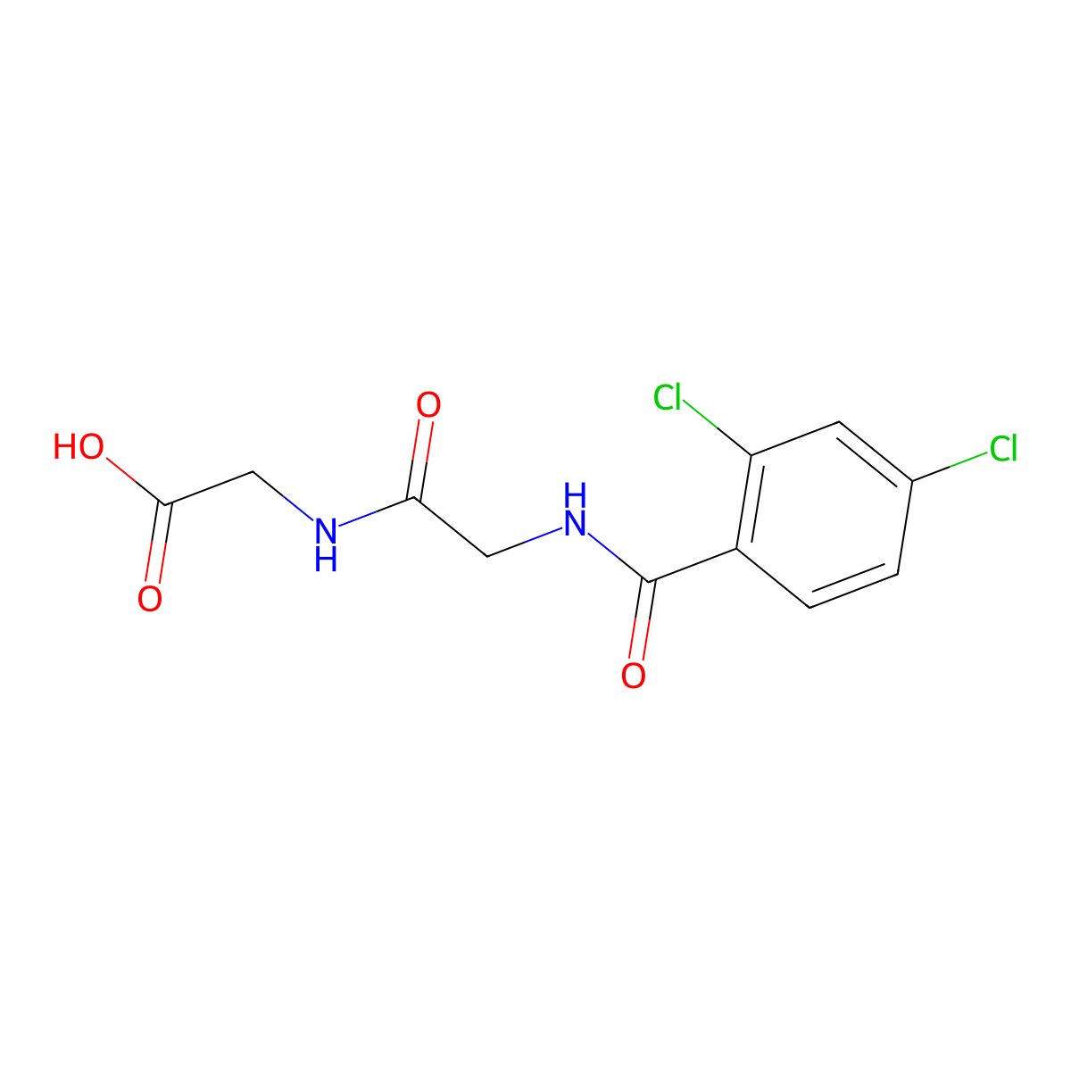 2-{2-[(2,4-Dichlorophenyl)formamido]acetamido}acetic acid molecular structure, CAS 313260-21-8