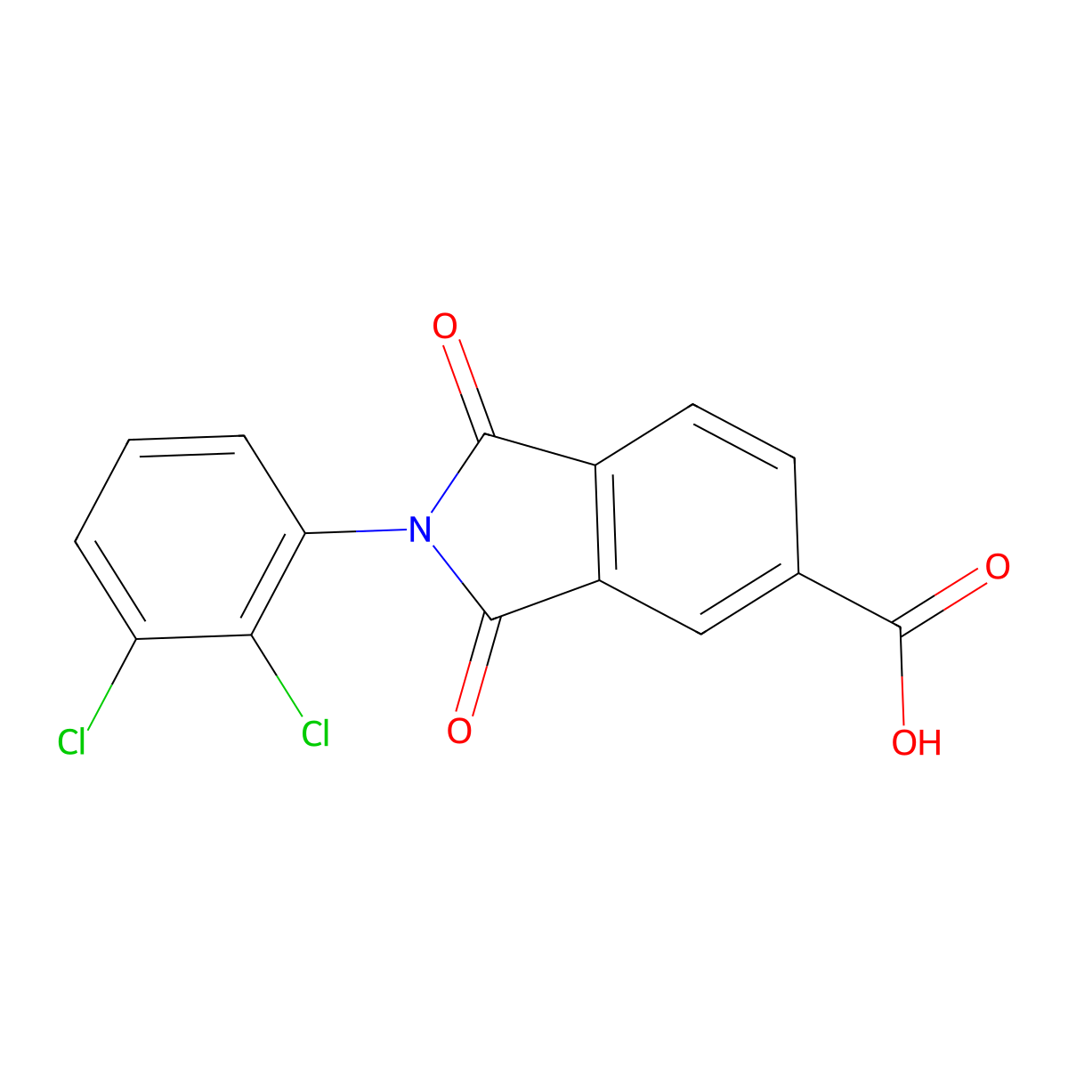2-(2,3-Dichlorophenyl)-1,3-dioxoisoindoline-5-carboxylic acid molecular structure, CAS 313260-34-3