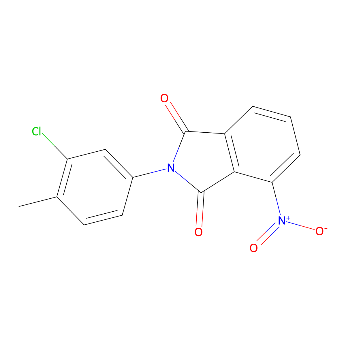 2-(3-chloro-4-methylphenyl)-4-nitro-1H-isoindole-1,3(2H)-dione molecular structure, CAS 313260-38-7