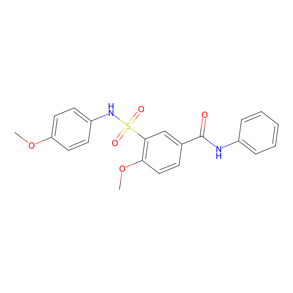 4-methoxy-3-[(4-methoxyphenyl)sulfamoyl]-N-phenylbenzamide molecular structure, CAS 313260-98-9
