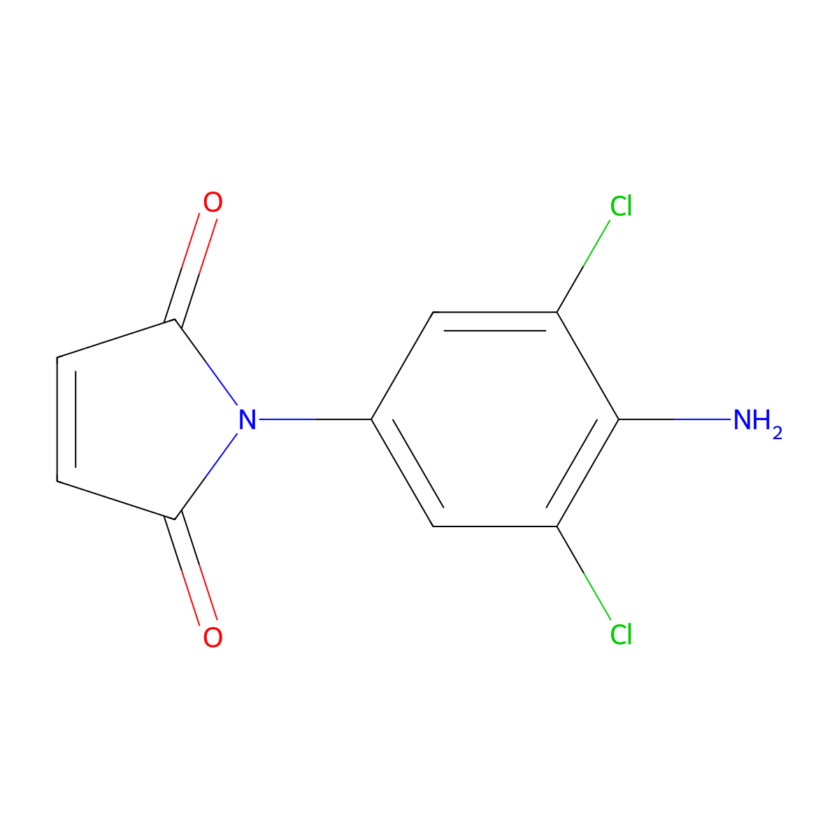 1-(4-Amino-3,5-dichlorophenyl)pyrrole-2,5-dione molecular structure, CAS 313261-34-6