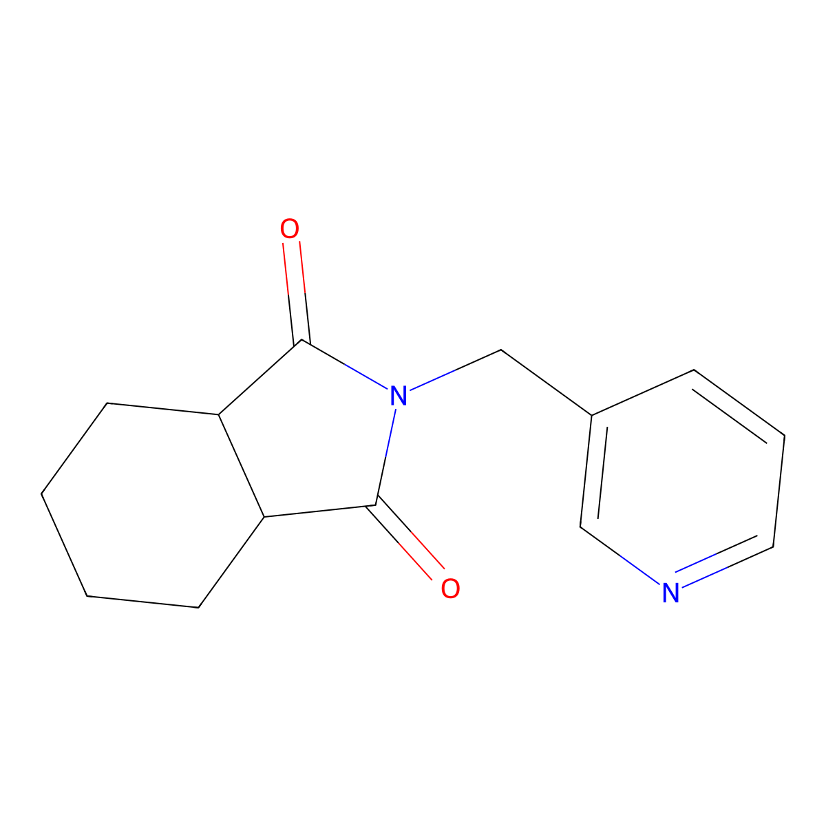 2-(Pyridin-3-ylmethyl)-3a,4,5,6,7,7a-hexahydroisoindole-1,3-dione molecular structure, CAS 313261-42-6