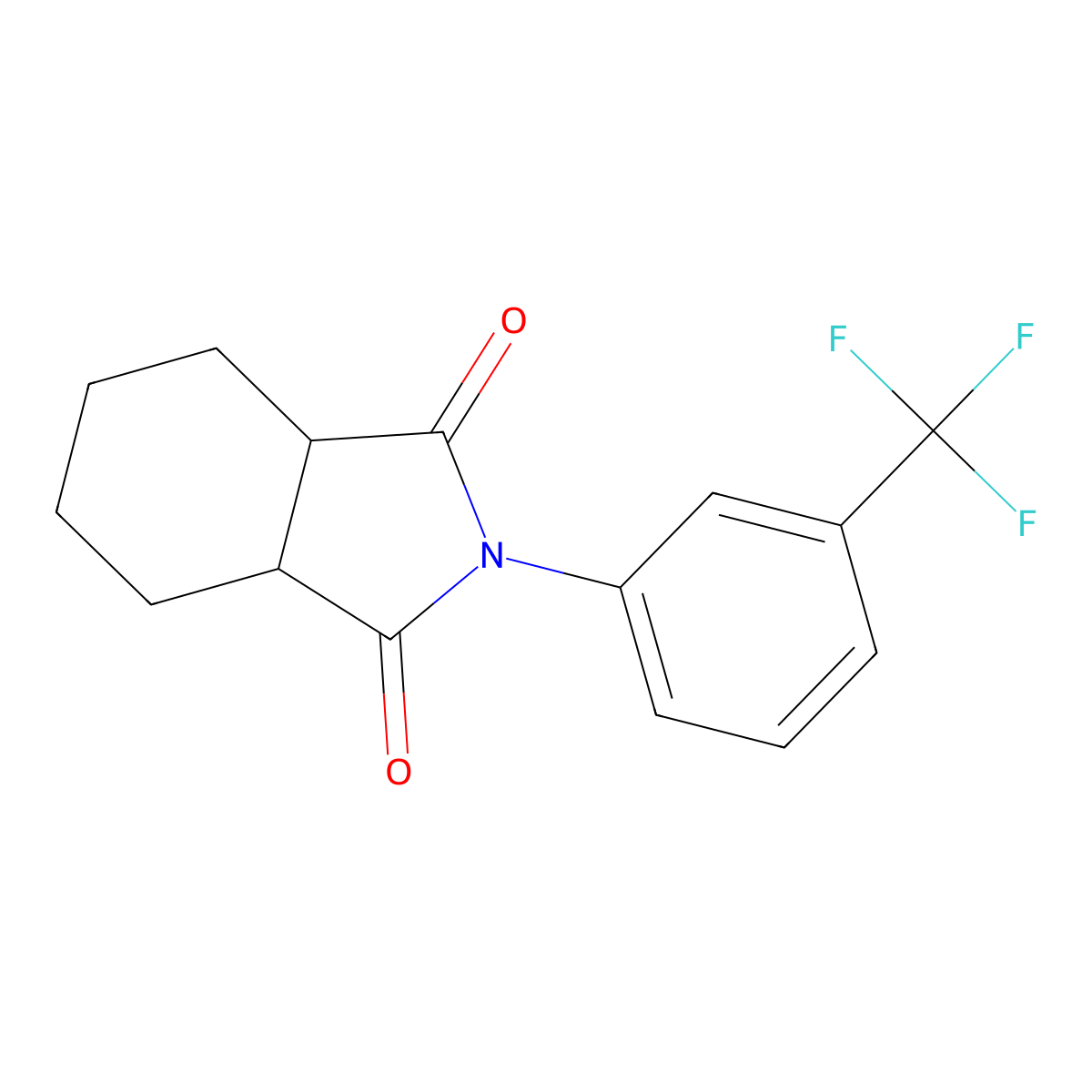 2-[3-(trifluoromethyl)phenyl]hexahydro-1H-isoindole-1,3(2H)-dione molecular structure, CAS 313261-43-7