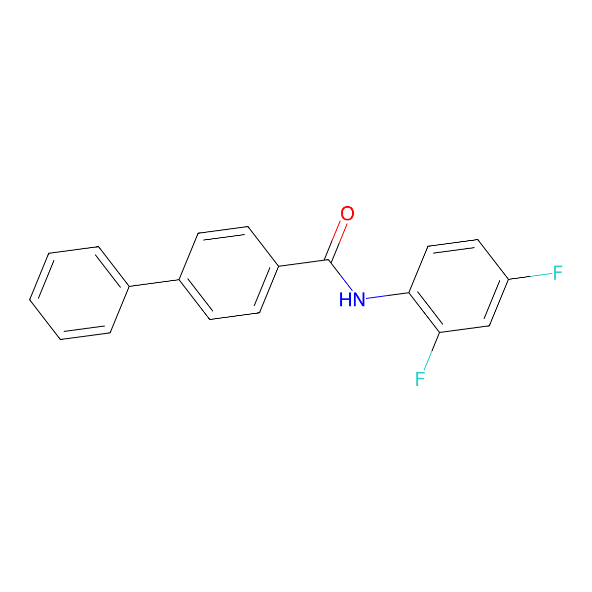N-(2,4-difluorophenyl)-[1,1'-biphenyl]-4-carboxamide molecular structure, CAS 313261-51-7