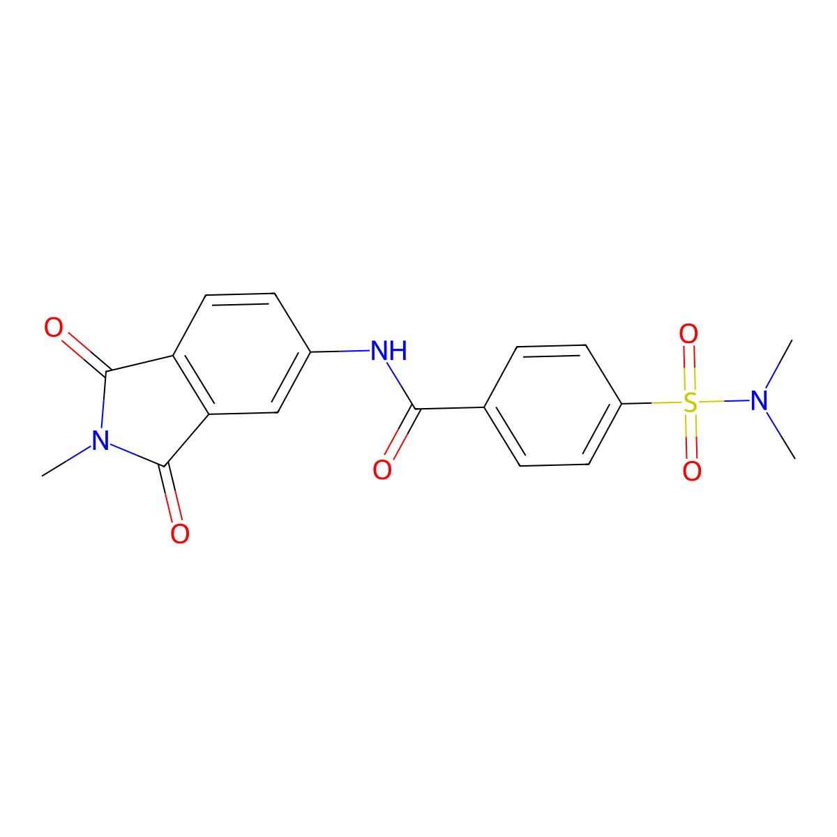4-(dimethylsulfamoyl)-N-(2-methyl-1,3-dioxoisoindol-5-yl)benzamide molecular structure, CAS 313261-95-9