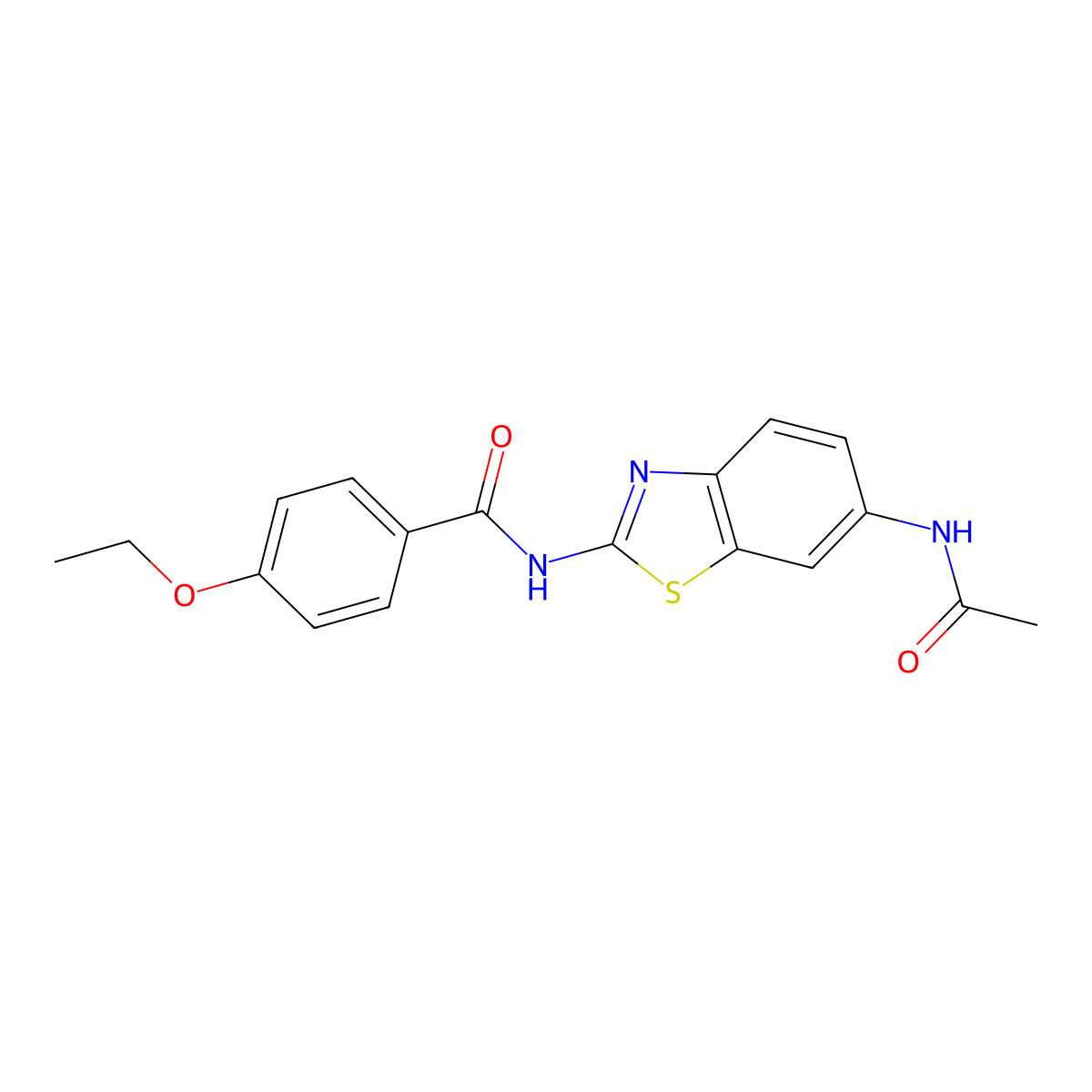 N-(6-acetamido-1,3-benzothiazol-2-yl)-4-ethoxybenzamide molecular structure, CAS 313262-01-0