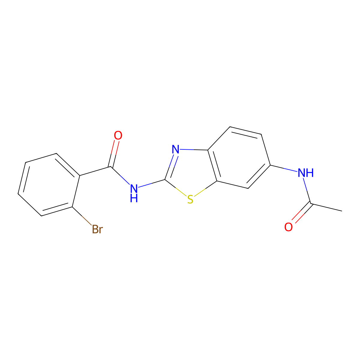 N-(6-acetamidobenzo[d]thiazol-2-yl)-2-bromobenzamide molecular structure, CAS 313262-06-5