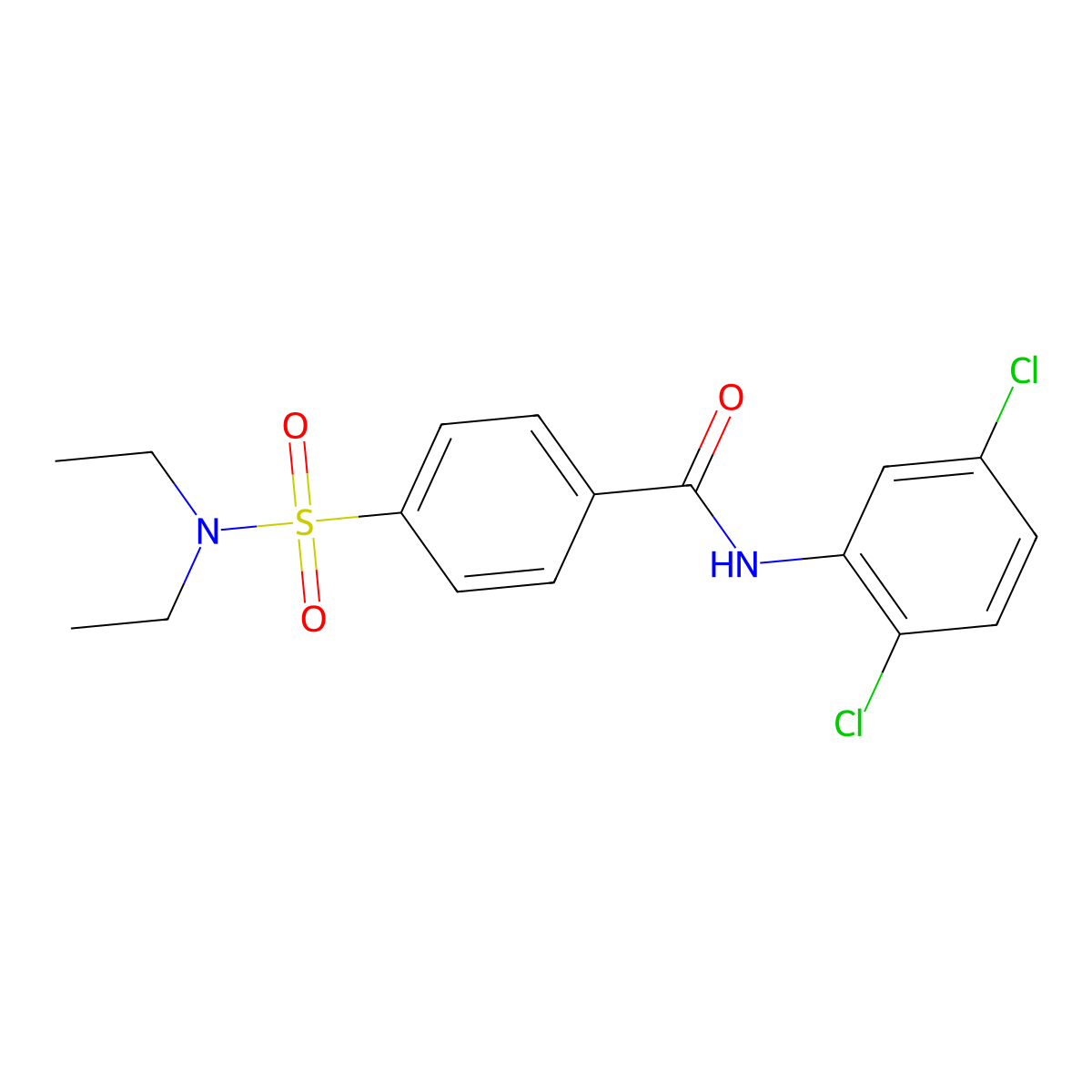N-(2,5-dichlorophenyl)-4-(diethylsulfamoyl)benzamide molecular structure, CAS 313262-21-4