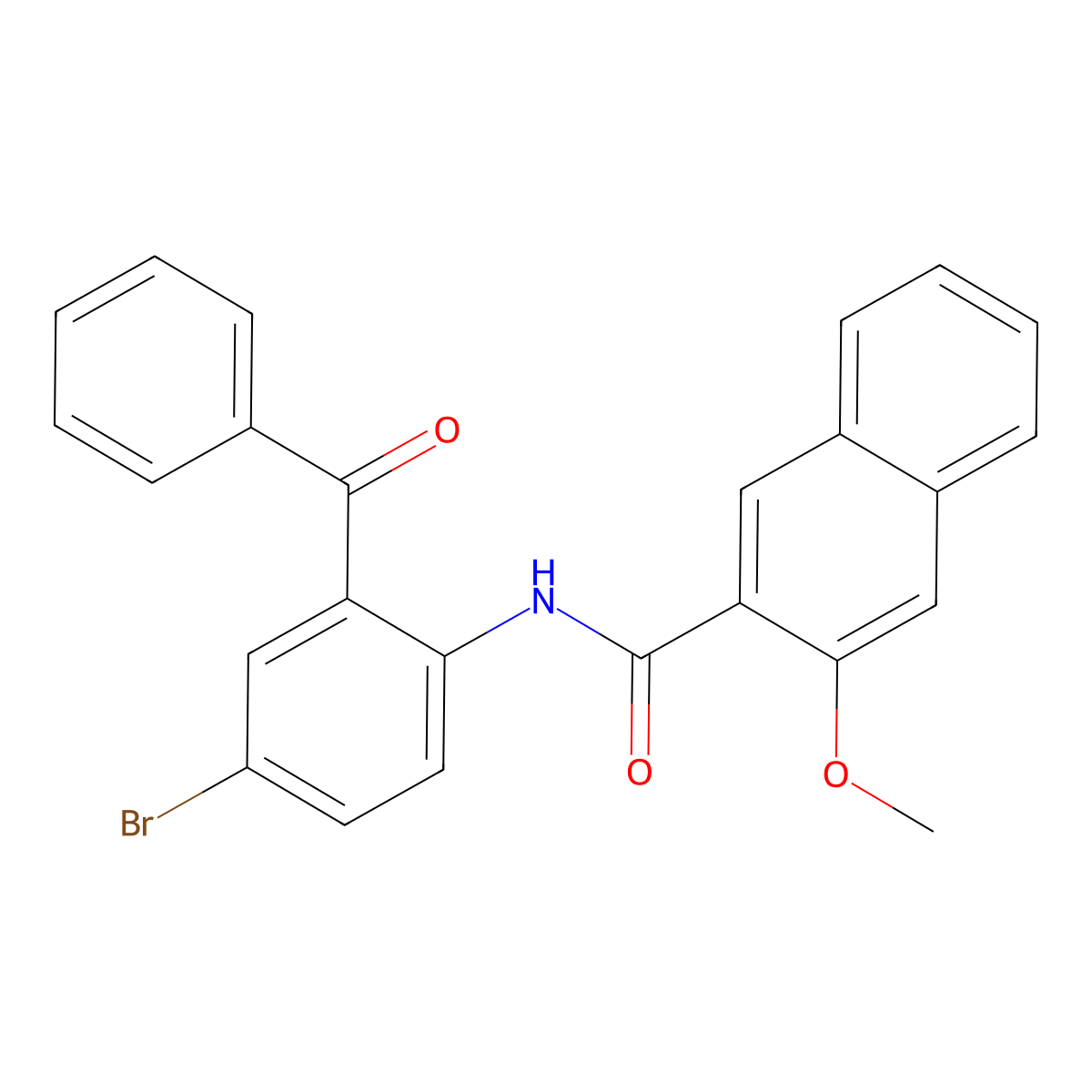 N-(2-benzoyl-4-bromophenyl)-3-methoxynaphthalene-2-carboxamide molecular structure, CAS 313262-27-0