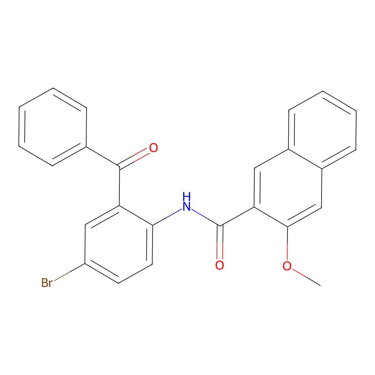 N-(2-benzoyl-4-bromophenyl)-3-methoxynaphthalene-2-carboxamide molecular structure, CAS 313262-27-0