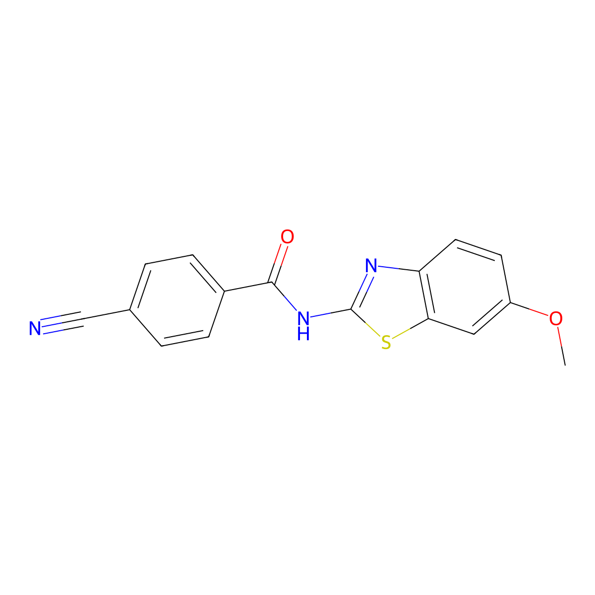 4-cyano-N-(6-methoxy-1,3-benzothiazol-2-yl)benzamide molecular structure, CAS 313262-41-8