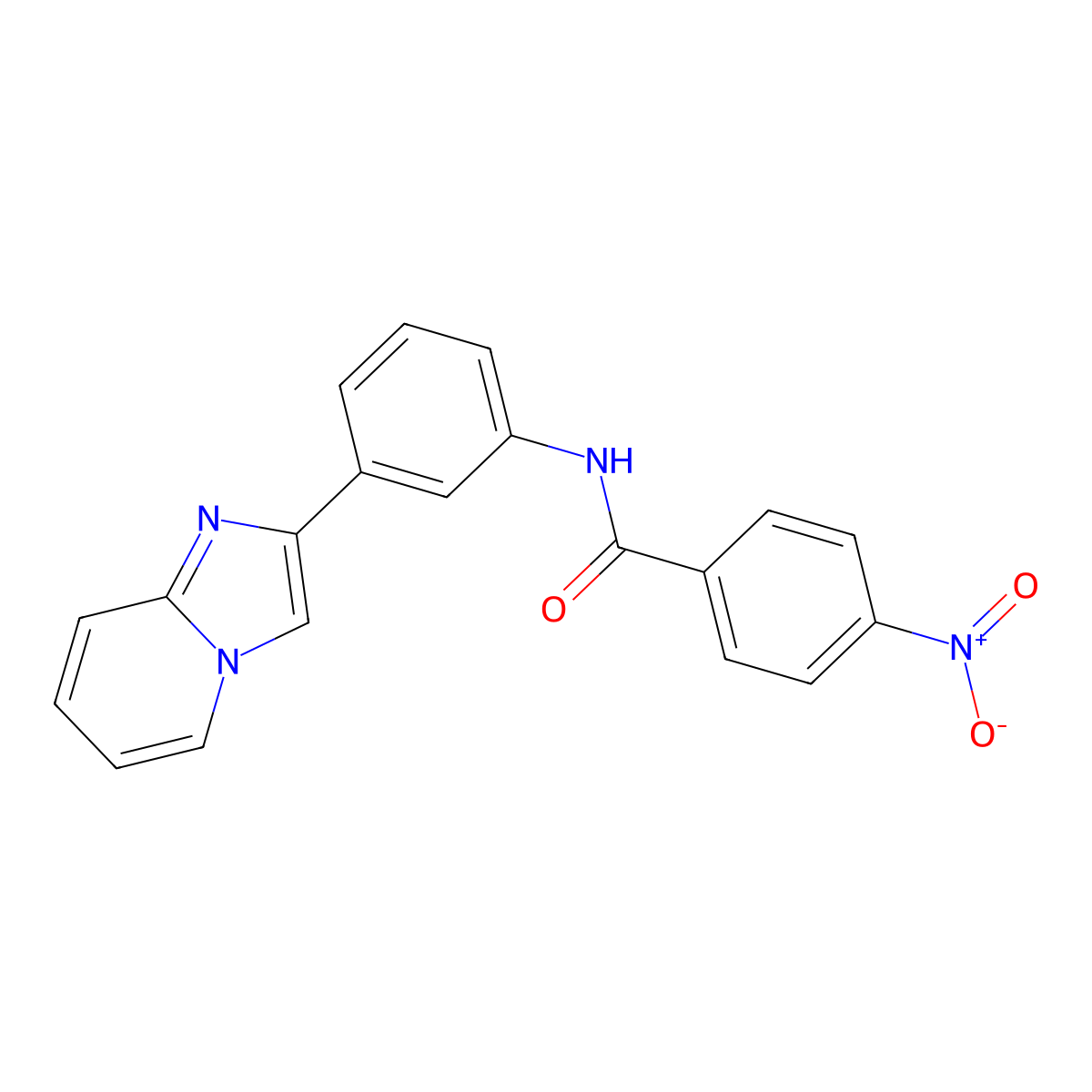 N-(3-{imidazo[1,2-a]pyridin-2-yl}phenyl)-4-nitrobenzamide molecular structure, CAS 313266-18-1
