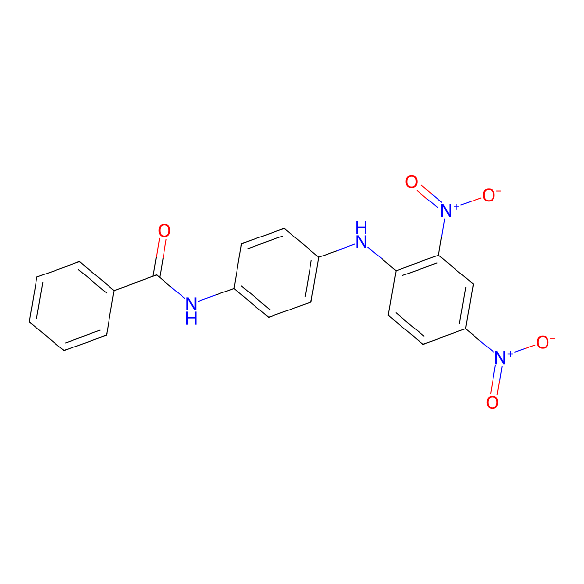 N-{4-[(2,4-dinitrophenyl)amino]phenyl}benzamide molecular structure, CAS 313266-69-2