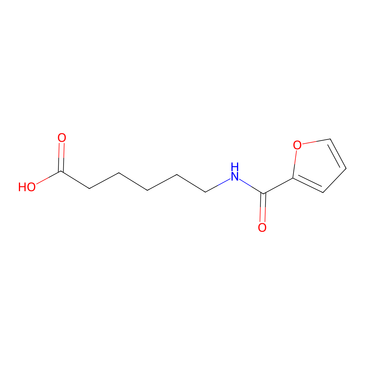 6-[(Furan-2-carbonyl)amino]hexanoic acid molecular structure, CAS 313267-03-7
