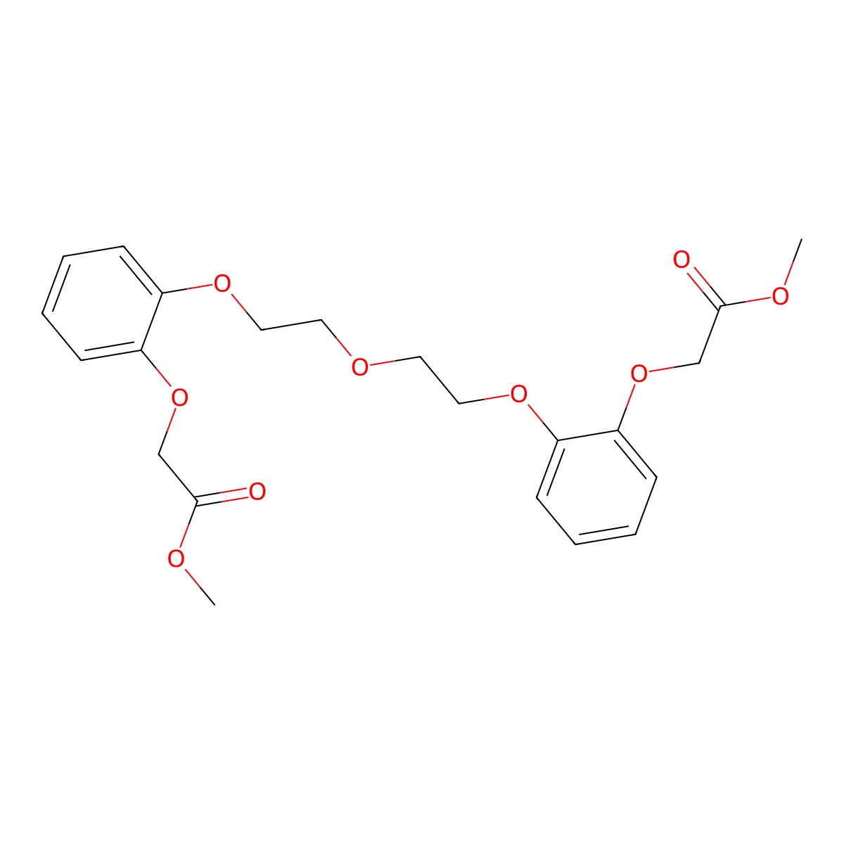 Methyl 2-[2-(2-{2-[2-(2-methoxy-2-oxoethoxy)phenoxy]ethoxy}ethoxy)phenoxy]acetate molecular structure, CAS 313267-04-8
