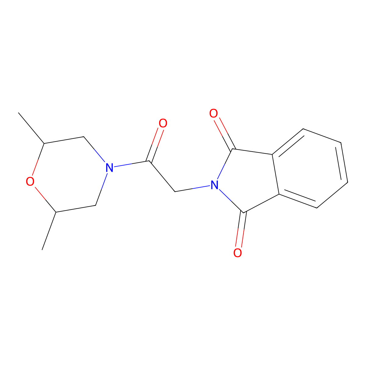 2-[2-(2,6-Dimethyl-morpholin-4-yl)-2-oxo-ethyl]-isoindole-1,3-dione molecular structure, CAS 313267-23-1