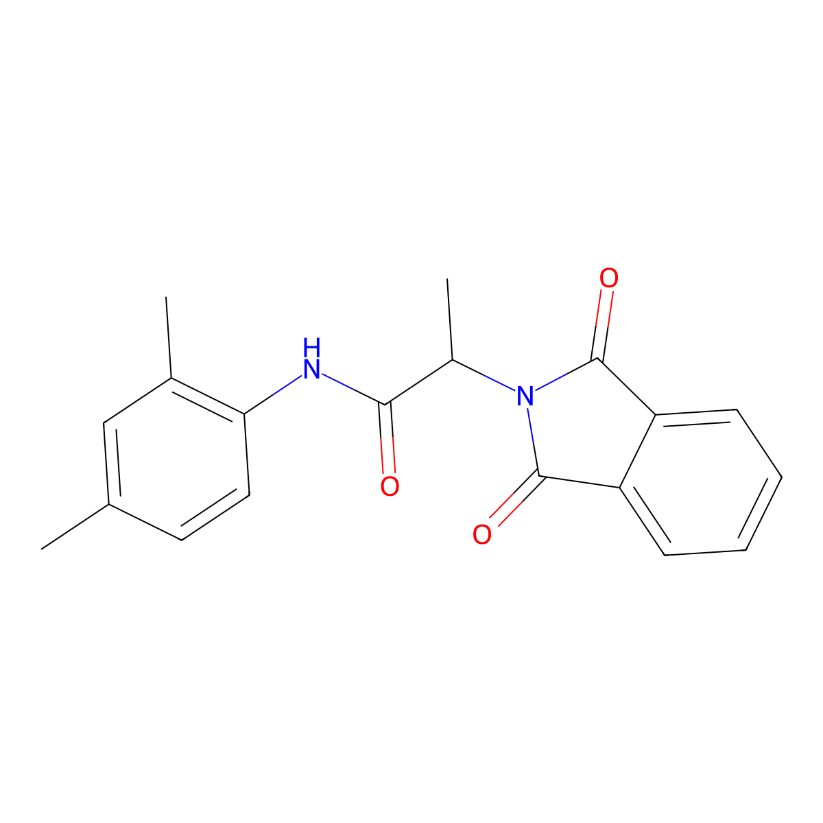 N-(2,4-Dimethyl-phenyl)-2-(1,3-dioxo-1,3-dihydro-isoindol-2-yl)-propionamide molecular structure, CAS 313267-30-0