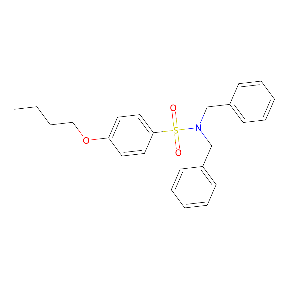 N,N-dibenzyl-4-butoxybenzenesulfonamide molecular structure, CAS 313267-39-9