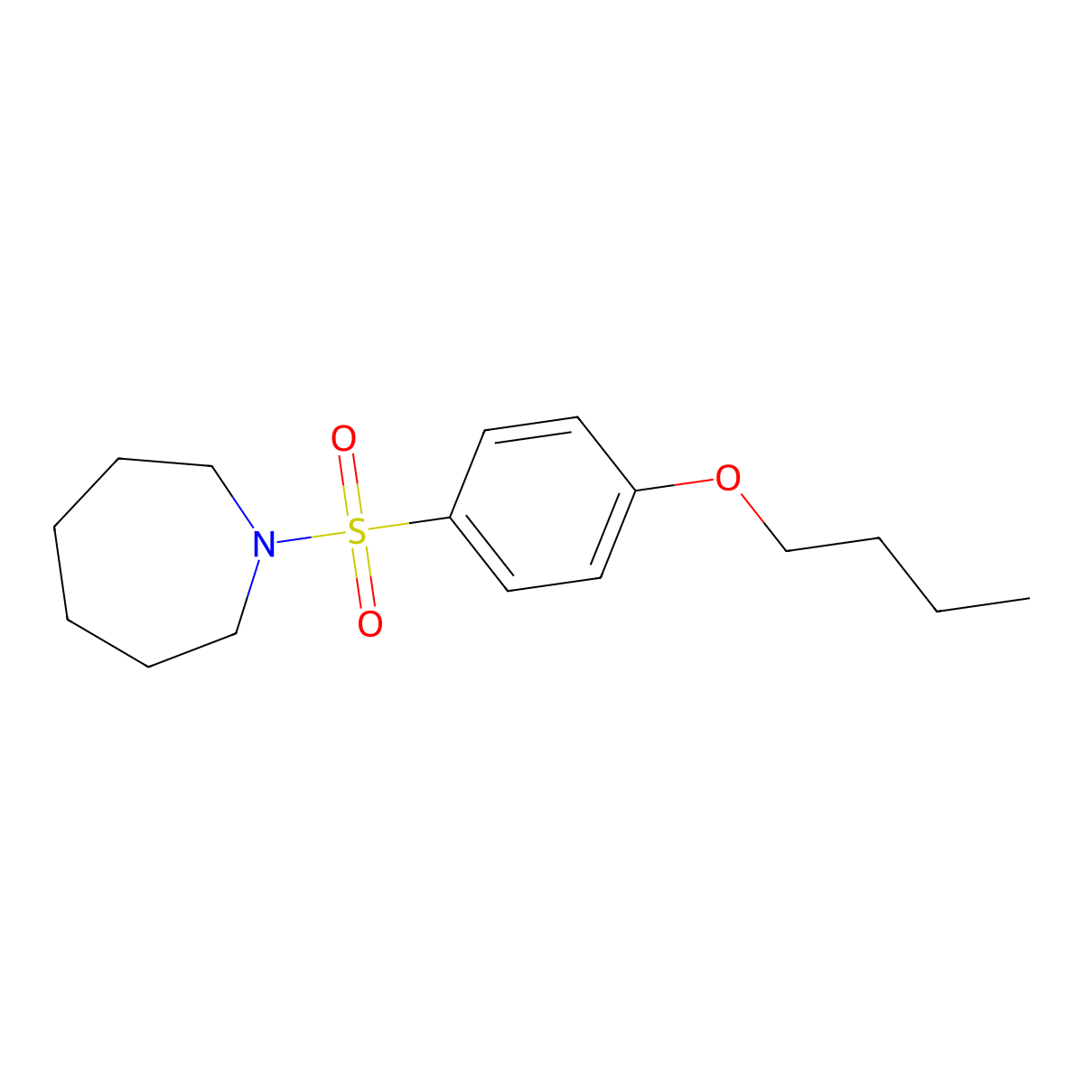 1-((4-Butoxyphenyl)sulfonyl)azepane molecular structure, CAS 313267-40-2