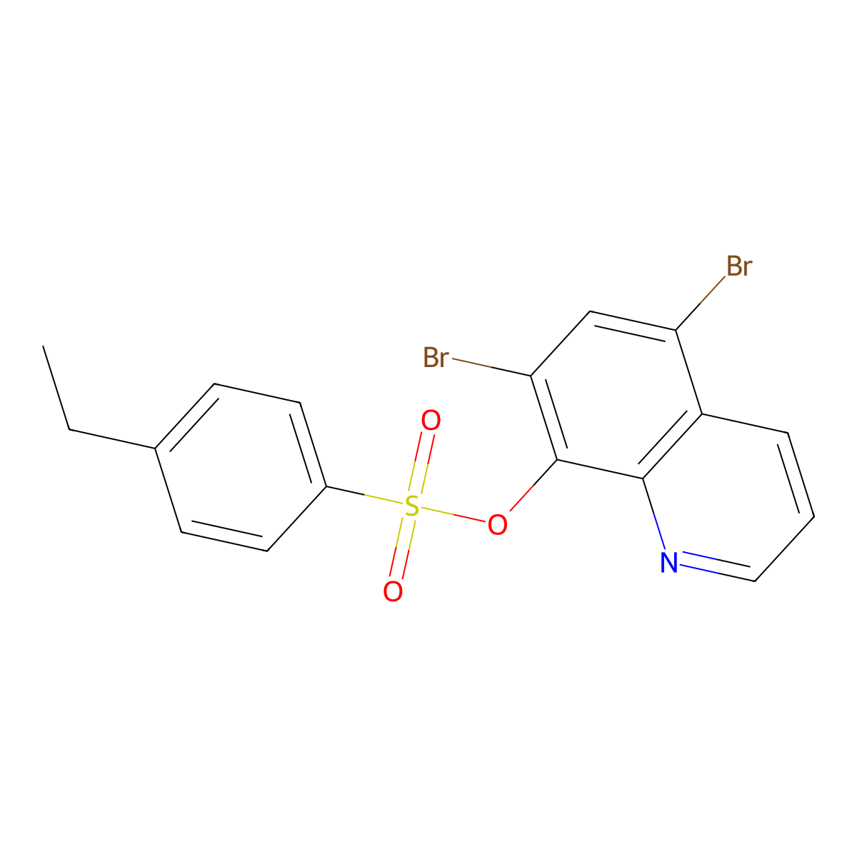 5,7-Dibromoquinolin-8-yl 4-ethylbenzenesulfonate molecular structure, CAS 313267-41-3