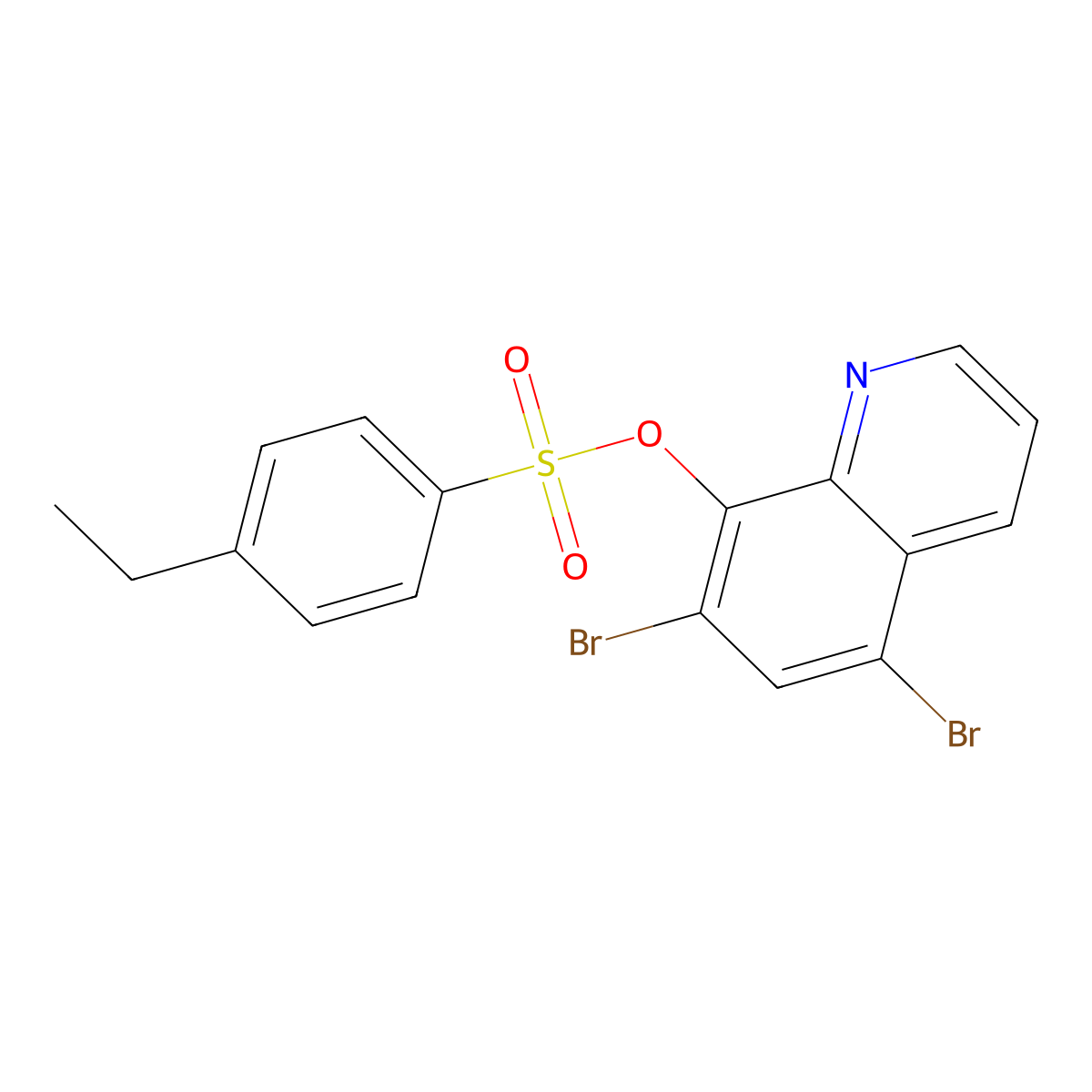 5,7-Dibromoquinolin-8-yl 4-ethylbenzenesulfonate molecular structure, CAS 313267-41-3