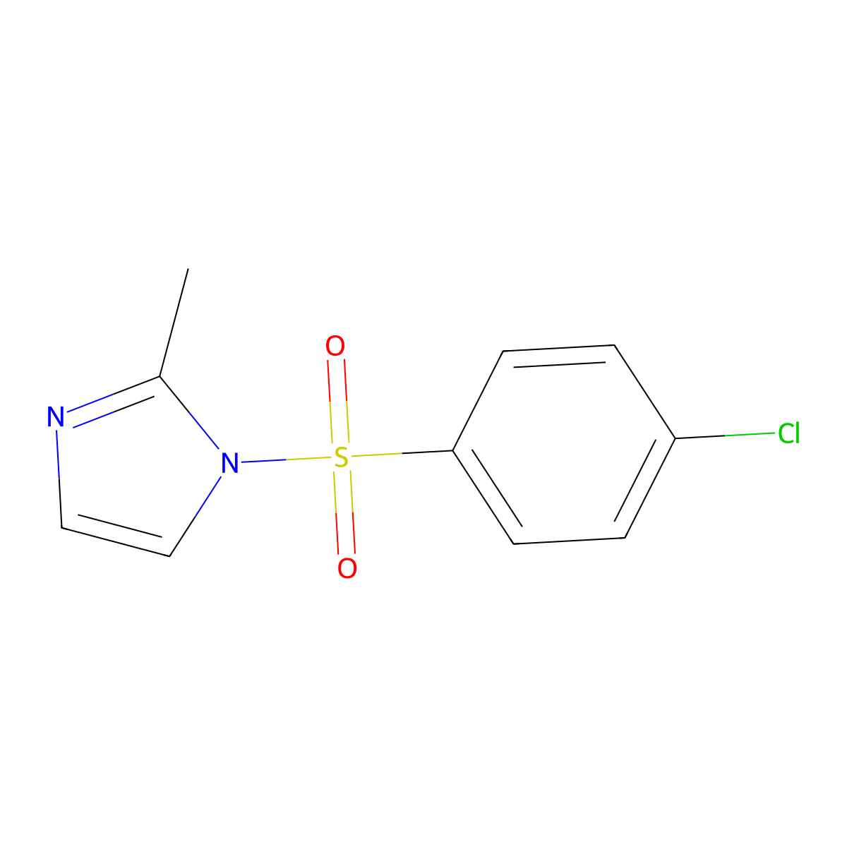 1-(4-Chlorophenyl)sulfonyl-2-methylimidazole molecular structure, CAS 313267-42-4