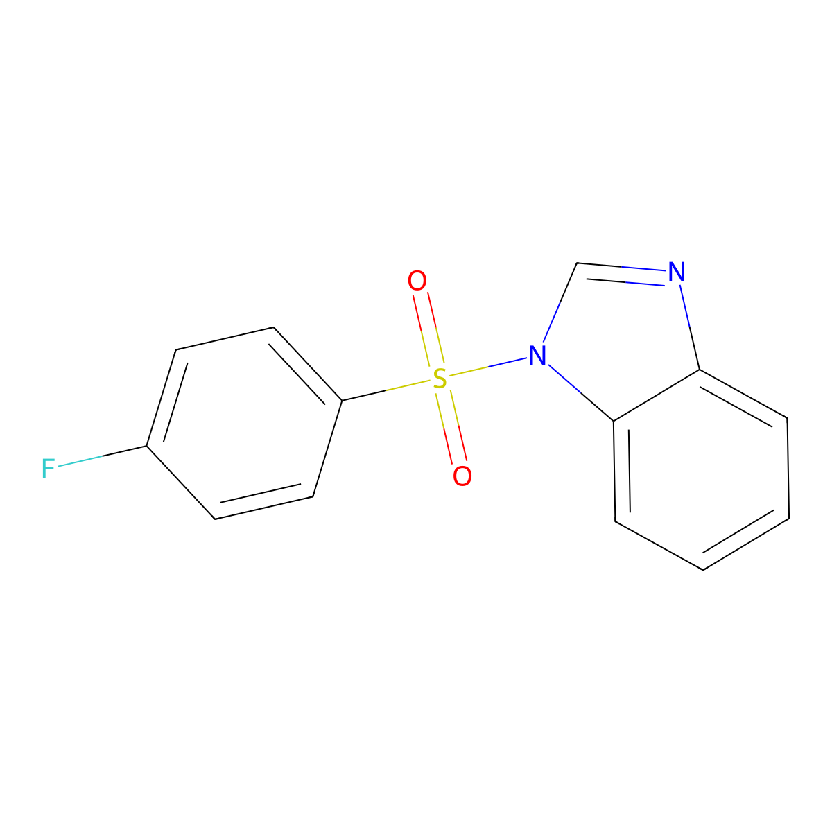 1-(4-Fluorophenyl)sulfonylbenzimidazole molecular structure, CAS 313267-48-0