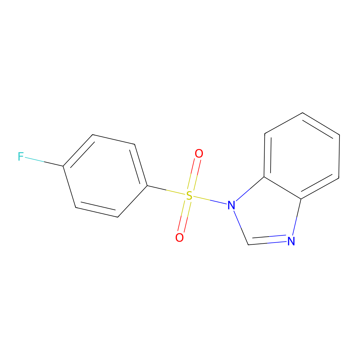 1-(4-Fluorophenyl)sulfonylbenzimidazole molecular structure, CAS 313267-48-0