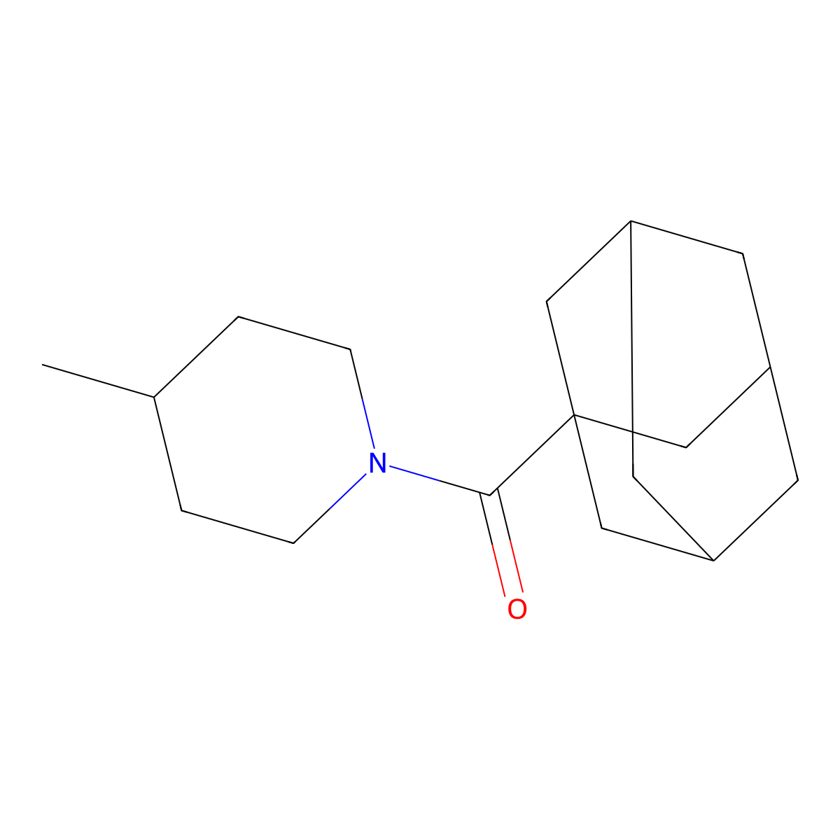 1-(1-Adamantylcarbonyl)-4-methylpiperidine molecular structure, CAS 313267-59-3